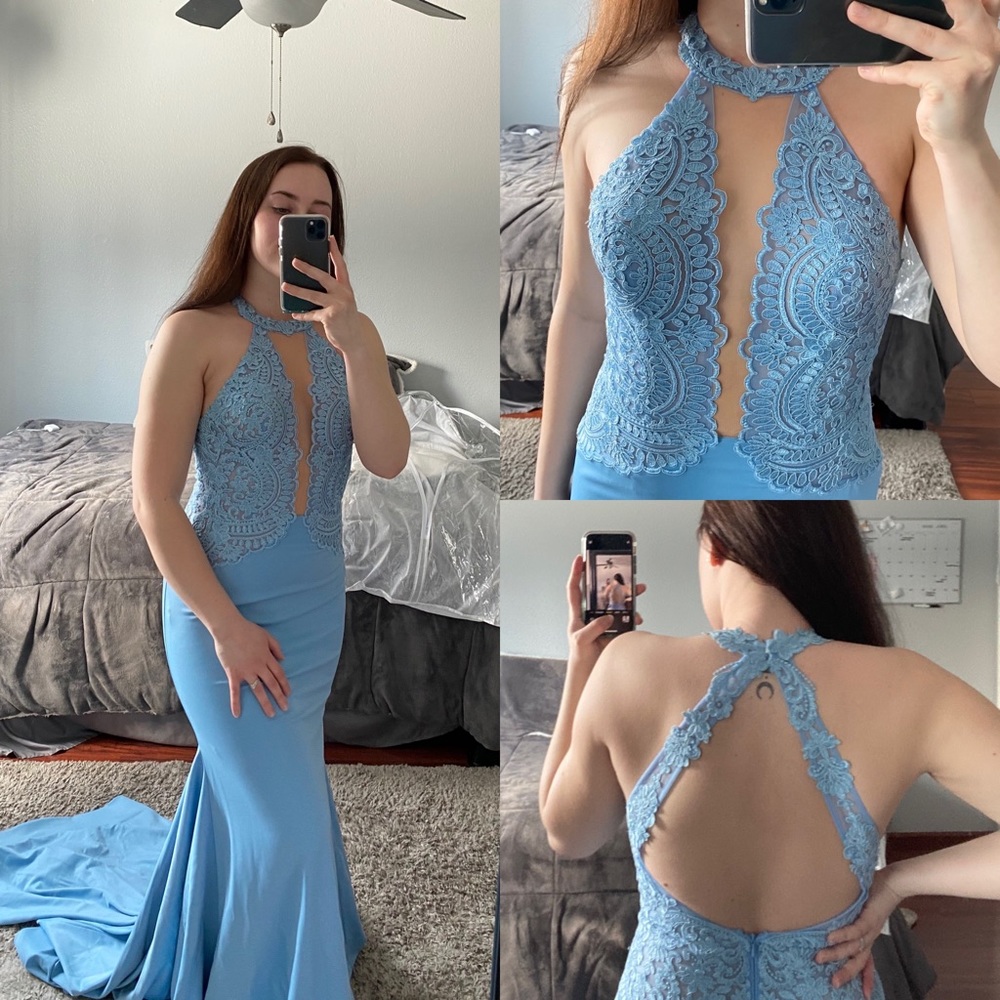 Fitted Blue Gown